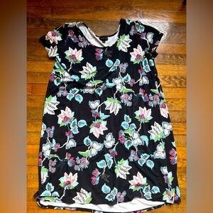 J. Jill Black Paisley Dress Size Large